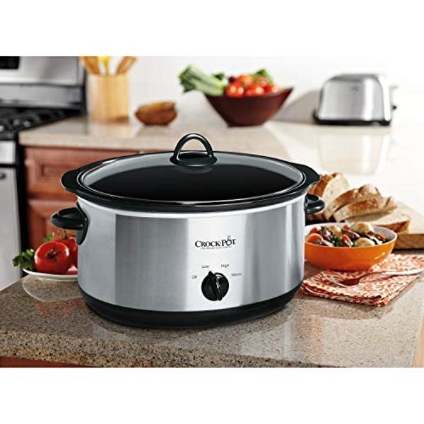 Crockpot Manual 8-Quart Slow Cooker, Stainless Steel