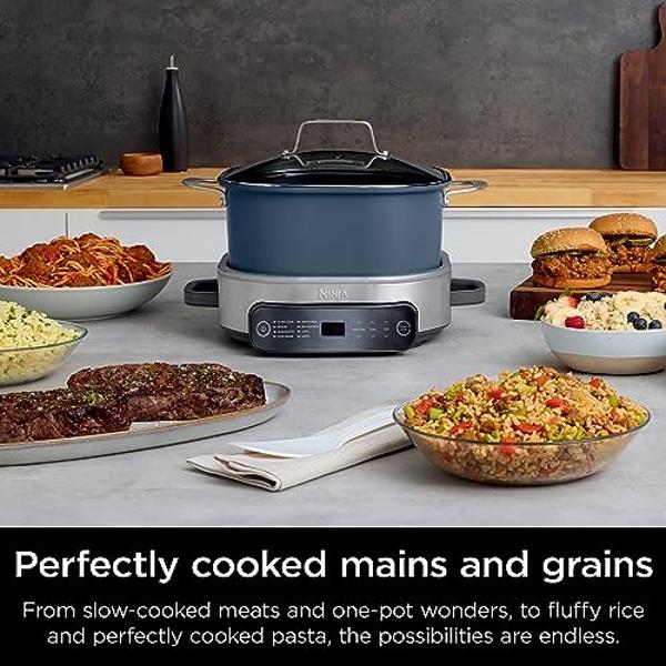 Ninja MC1101 Foodi Everyday Possible Cooker Pro, 8-in-1 Versatility, 6.5 QT, One-Pot Cooking, Replaces 10 Cooking Tools, Faster Cooking, Family-Sized Capacity, Adjustable Temp Cont