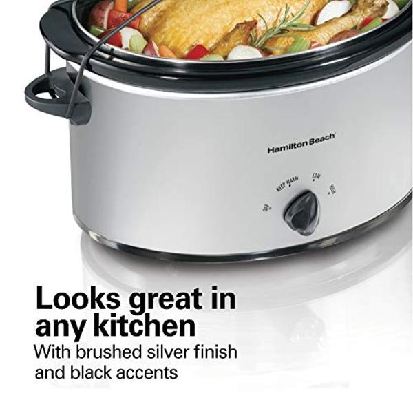 Crock-Pot 6 Quart Programmable Slow Cooker with Timer and Auto Food Warmer Setting, Stainless Steel