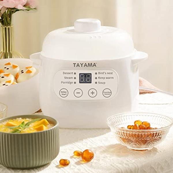 Elite Gourmet MST-275XR# Electric Oval Slow Cooker, Adjustable Temp, Entrees, Sauces, Stews & Dips, Dishwasher Safe Glass Lid & Crock (2 Quart, Metallic Red)