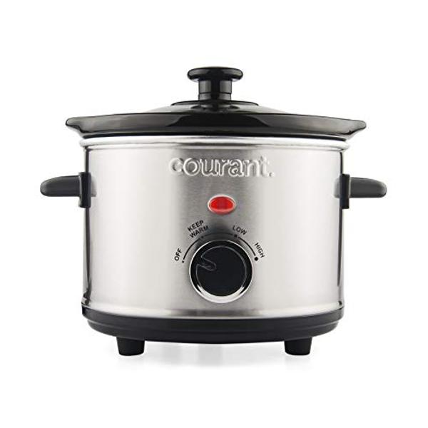 MAGNIFIQUE Small 4 Quart Casserole Programmable Slow Cooker with Ceramic Baking Dish - Perfect Kitchen Small Appliance for Family Dinners, Oven Safe and Durable Bakeware for Lasagn