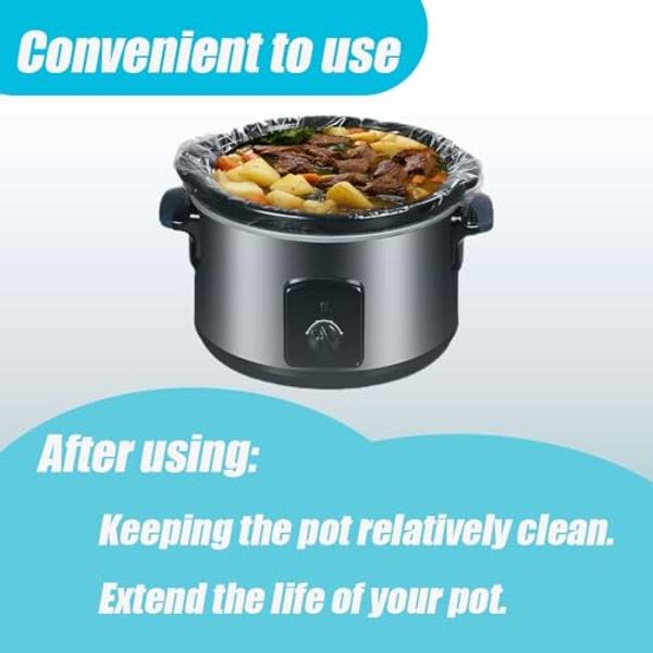 FNSUZOKA Slow Cooker Liners 40 Count Cooking Bags Extra Large Size Disposable Pot Liners, Fit 6QT to 10QT for Slow Cooker Cooking Trays Suitable for Oval & Round Pots 14"x 22", 40 