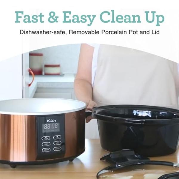 Triple Slow Cooker Buffet Server Food Warmer with 3 Adjustable Temperature Modes, Slow Cooker with 1.5 QT Ceramic Pot, Removeable Glass Lid and 3 PVC Spoons, Dishwasher Safe, Stain