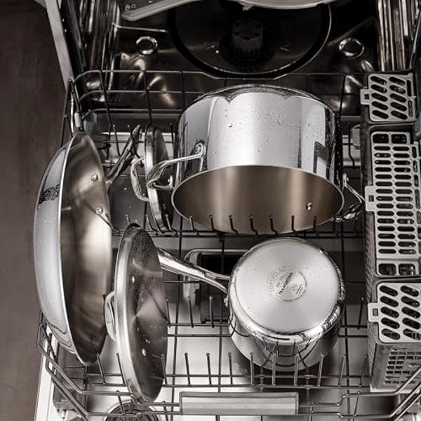 Tramontina Tri-Ply Clad Stainless Steel 13-Piece Cookware Set with Lids, Pots and Pans Kitchen Set, Induction-Ready, Dishwasher-Safe, NSF-Certified