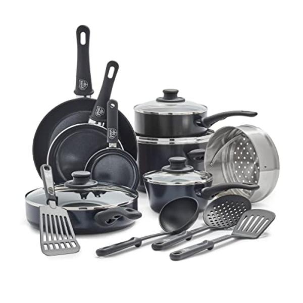 All-Clad HA1 Hard Anodized Nonstick Fry Pan Set – 3-Piece Cookware, 8", 10", 12" Skillets with Lid, Induction Compatible, Oven Safe to 500°F, Lid Safe to 350°F, Black