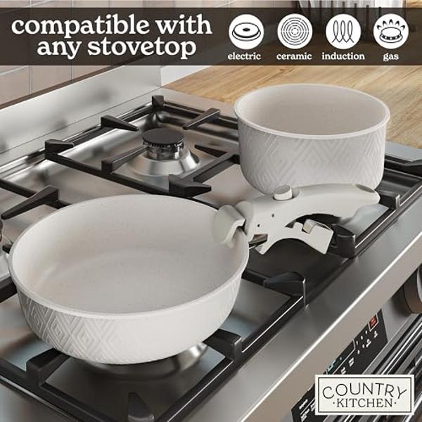T-fal Ultimate Hard Anodized Nonstick Cookware Set 12 Piece, Oven Broiler Safe 400F, Lid Safe 350F, Kitchen Cooking Set w/Fry Pans, Saucepans, Dutch Oven, Pots and Pans, Dishwasher