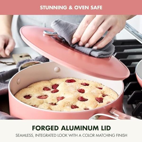 GreenPan Nova 10-Piece Cookware Pots and Pans Set, Oprah’s Favorite Things 2024, PFAS-Free Ceramic Nonstick, Fry, Sauté, Stockpot, Utensils, Lids, Induction Suitable, Dishwasher, O