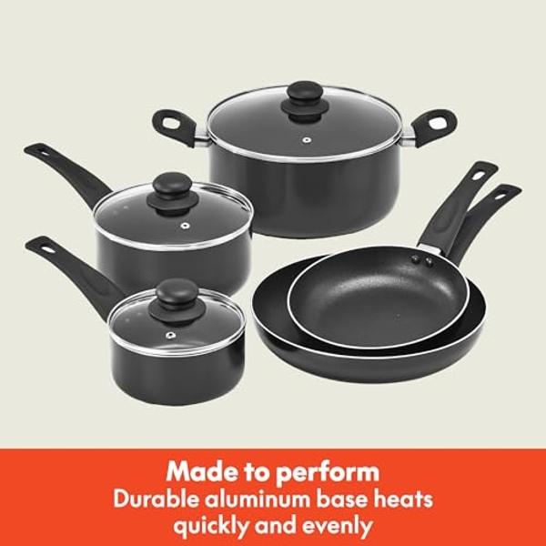 T-fal Refresh Ceramic, Ceramic Non Stick Cookware Set 20 Piece, Oven Broiler Safe 350F, Kitchen Set w/Egg Pan, Fry Pans, Saucepans, Griddle, Sautepan, Dutch Oven & Utensils, Pots, 