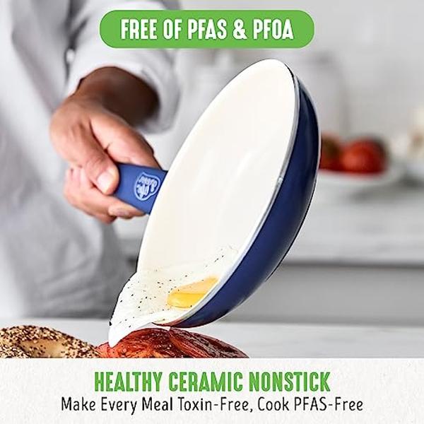 Deluxe DUXANO 14PC Healthy Pots and Pan With 9H Anti-scratch Coating, 2-Layer Non-Stick Ceramic&PFAS Free, Sensitively&Evenly Induction Cooking, Enhanced Flavor with Infrared Cookw