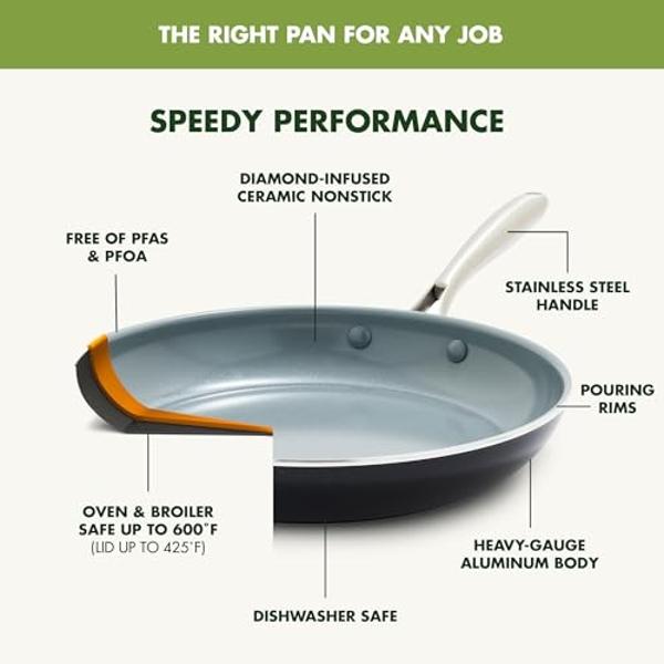 Gotham Steel Hammered 15 Piece Pots and Pans Set Non Stick Cookware Set, Pot and Pan Set, Kitchen Cookware Sets, Non Toxic Ceramic Cookware Set, Induction Cookware, Dishwasher Safe