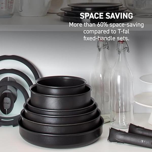 IMUSA 3 Piece Caldero Set with Tempered Glass Lid 1.5/2.5/5.2Qt, Aluminum, Silver