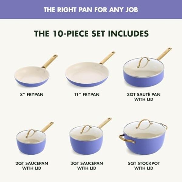 Gotham Steel Hammered 15 Piece Pots and Pans Set Non Stick Cookware Set, Pot and Pan Set, Kitchen Cookware Sets, Non Toxic Ceramic Cookware Set, Induction Cookware, Dishwasher Safe