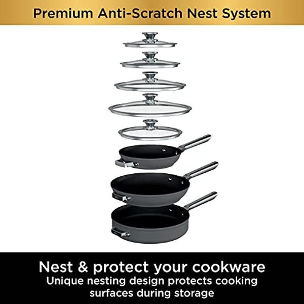 YASHE 13-Piece Pots and Pans Set, Nonstick Granite Cookware Set, Detachable Handle Pots and Pans, PFAS and PFOA-Free, Easy Clean Kitchen Cookware Set, Eco-friendly, Perfect for RV 