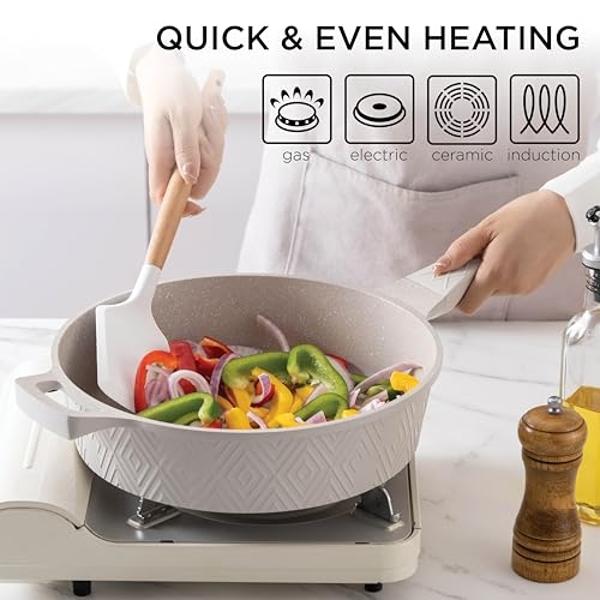 GreenPan x Bobby Flay Stainless Steel 12 Piece Cookware Pots and Pans Set, Professional Grade Tri Ply, PFAS-Free Ceramic Nonstick, Induction Suitable, Dishwasher & Oven Safe, Stay 