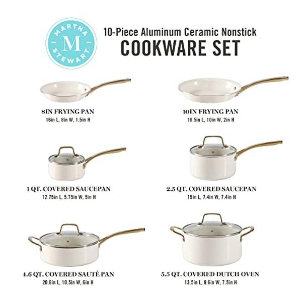 GOTHAM STEEL 12 Pc Ceramic Cookware Set Nonstick, Pots and Pans Set Non Stick for Kitchen with Frying Pan, Sauce Pan, Pots and Pans for Cooking, Non Toxic Cookware Sets, Oven and D
