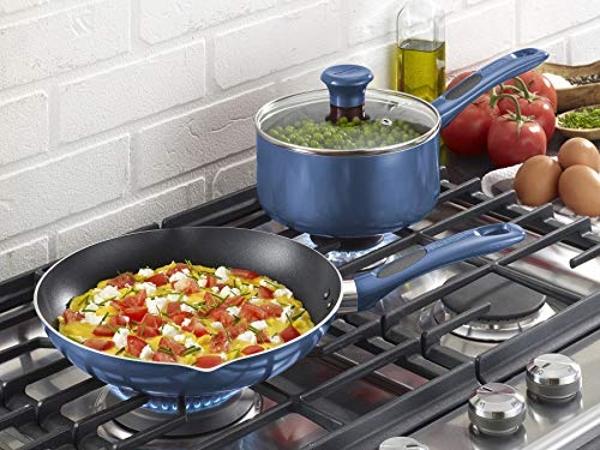 GreenPan Reserve Hard Anodized Healthy Ceramic Nonstick 10 Piece Cookware Pots and Pans Set, Gold-Tone Stainless Steel Handles, PFAS & PFOA-Free, Dishwasher Safe, Oven & Broiler Sa