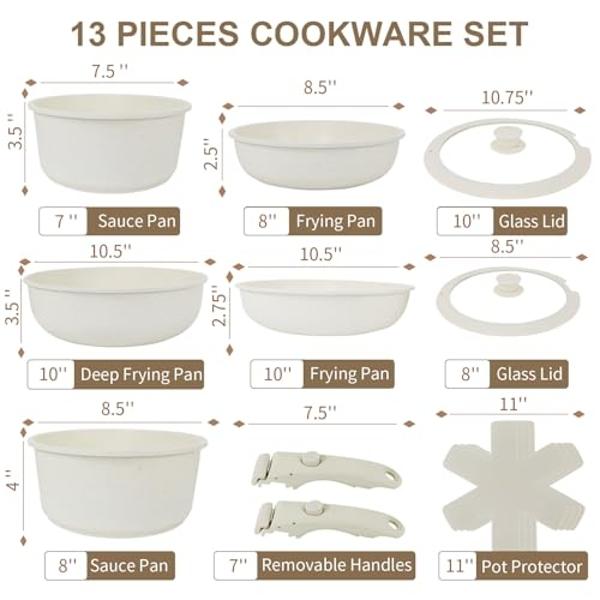 T-fal Initiatives Nonstick Cookware Set 18 Piece, Oven Broiler Safe 350F, Kitchen Cooking Set w/Fry Pans, Saucepans, Saute Pan, Dutch Oven, Griddle, Pots and Pans, Home, Dishwasher