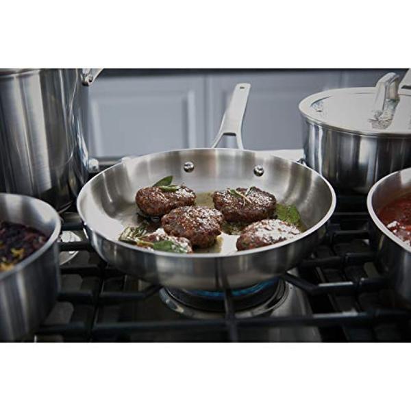 Calphalon Stainless Steel Kitchen Cookware, 11-Piece Pots and Pans Set with Stay-Cool Handles, Dishwasher & Oven Safe, Silver