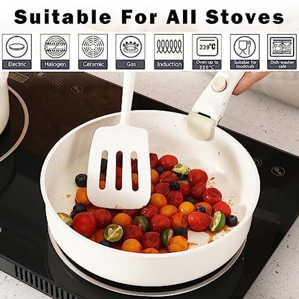 Ninja Pots and Pans Set Non Stick | Extended Life Premium Ceramic Cookware Set | 9-Piece Nonstick | PTFE Free | Oven Safe to 550°F | Induction Compatible | Frying Pan x3 | Cooking 