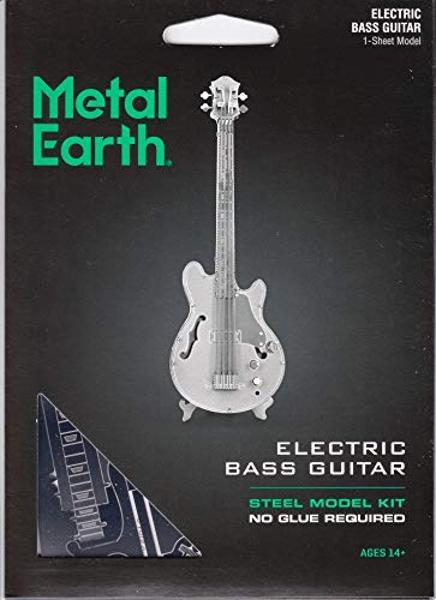 Metal Earth Electric Bass Guitar 3D Metal Model Kit Fascinations