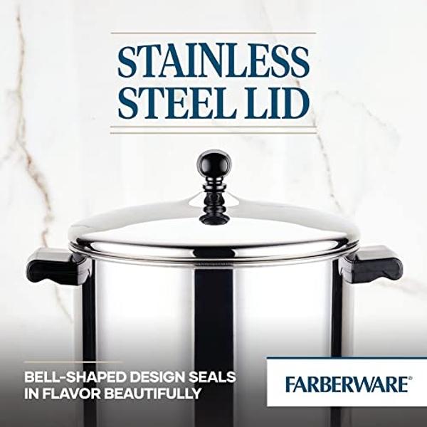 Farberware Classic Stainless Steel Cookware Pots and Pans Set, 15-Piece,50049,Silver