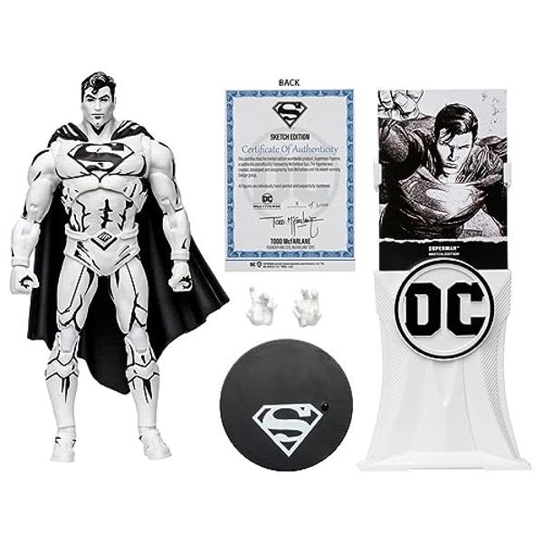 McFarlane Toys Superman DC Rebirth Sketch Edition SDCC 2023 Golden Label