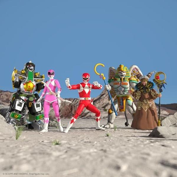 Super7 ULTIMATES! Mighty Morphin Power Rangers Red Ranger - 7" Power Rangers Action Figure with Accessories Classic TV Show Collectibles