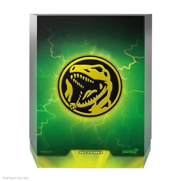 Super7 ULTIMATES! Mighty Morphin Power Rangers Red Ranger - 7" Power Rangers Action Figure with Accessories Classic TV Show Collectibles