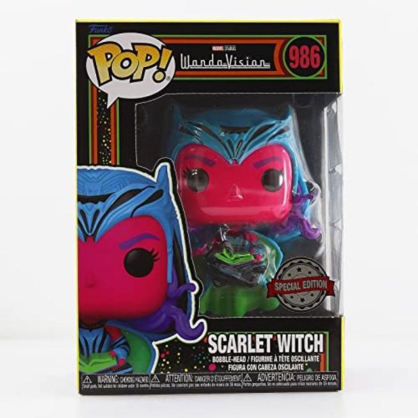 Funko Pop Marvel Scarlet Witch with Darkhold Book Black Light Special Edition Exclusive