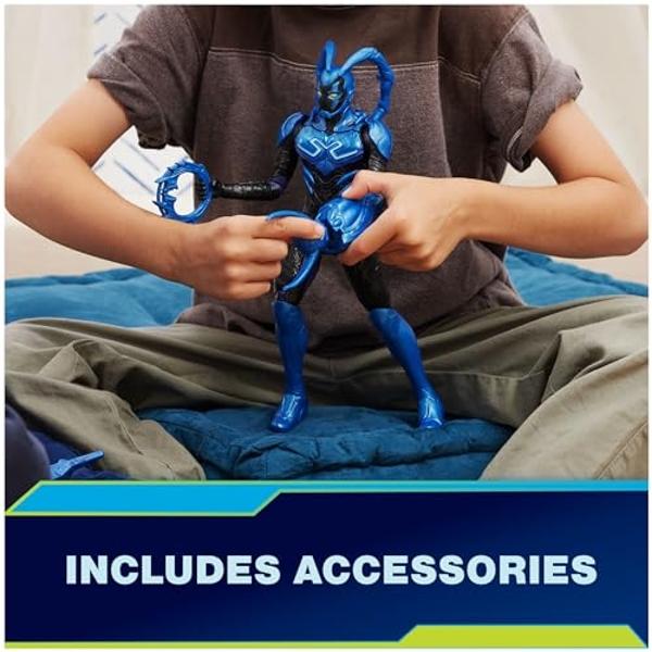 DC Comics, Battle-Mode Blue Beetle Action Figure, 12-inch, Lights & Sounds, Easy to Pose, Movie Superhero Kids Toys for Boys & Girls, Ages 4+