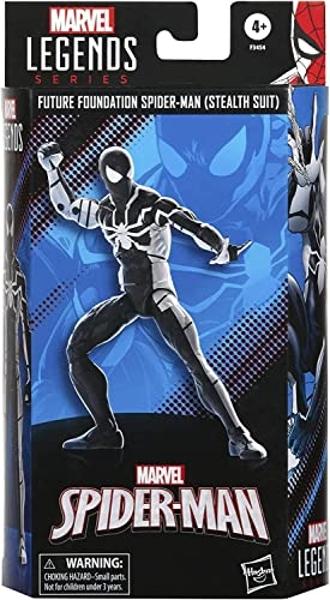 Hasbro Spider-Man Marvel Legends Series 6-inch Future Foundation (Stealth Suit) Action Figure Toy,Includes 4 Accessories