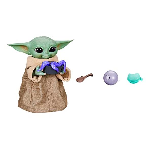 STAR WARS The Mandalorian Galactic Snackin' Grogu Animatronic Toy with Over 40 Sound and Motion Combinations, Interactive Toys