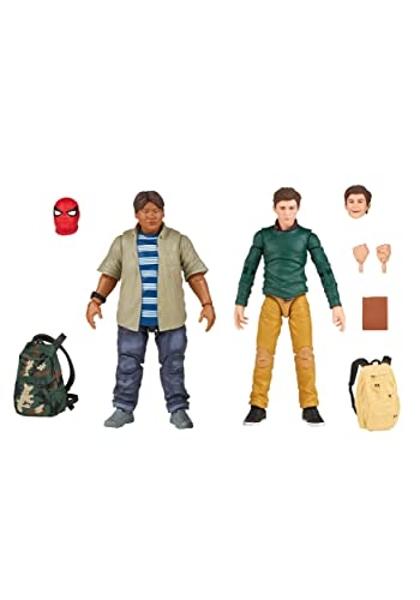 Spider-Man Marvel Legends Series 60th Anniversary Peter Parker and Ned Leeds MCU 6-inch Action Figures, 7 Accessories (pack of 2)