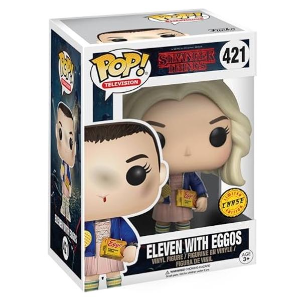Funko Pop Stranger Things Eleven with Eggos Vinyl Figure, Styles May Vary - with/Without Blonde Wig,Multicolor,Standard,13318 - Collectable Vinyl Figure - Gift Idea - Official Merc