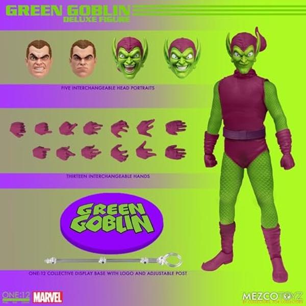 Mezco Toys Marvel Figurine 1/12 Green Goblin - Deluxe Edition 17 cm