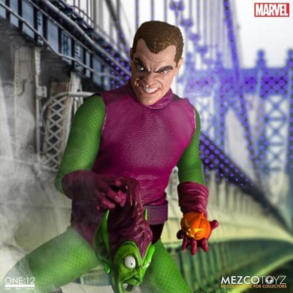 Mezco Toys Marvel Figurine 1/12 Green Goblin - Deluxe Edition 17 cm