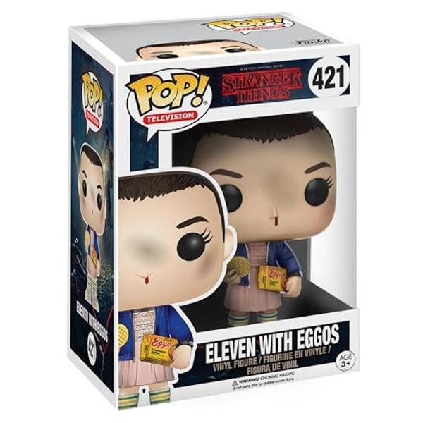 Funko Pop Stranger Things Eleven with Eggos Vinyl Figure, Styles May Vary - with/Without Blonde Wig,Multicolor,Standard,13318 - Collectable Vinyl Figure - Gift Idea - Official Merc