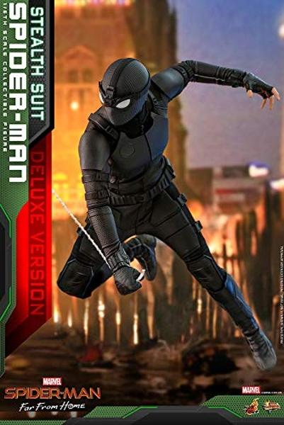 Hot Toys Movie Masterpiece 1/6 Scale Action Figure Spider-Man (Stealth Suit) MMS541 Far from Home Deluxe Version Tom Holland