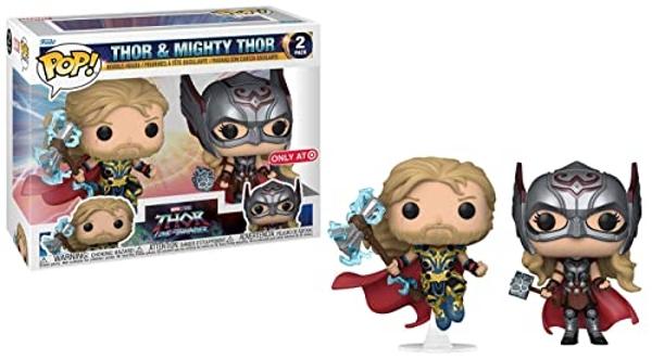 Funko Pop! Marvel: Thor Love & Thunder - 2 Pack - Thor & Mighty Thor - Collectable Vinyl Figure - Gift Idea - Official Merchandise - Toys for Kids & Adults - Movies Fans - Model Fi