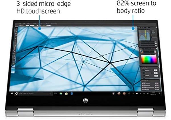 HP 2020 Pavilion X360 2-in-1 Convertible 14" HD Touch-Screen Laptop, 10th Gen Intel Core i3-1005G1, 8GB Ram, 128GB Ssd, WiFi, Webcam, Win 10 S