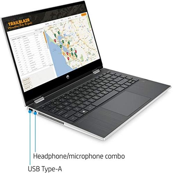 HP 2020 Pavilion X360 2-in-1 Convertible 14" HD Touch-Screen Laptop, 10th Gen Intel Core i3-1005G1, 8GB Ram, 128GB Ssd, WiFi, Webcam, Win 10 S