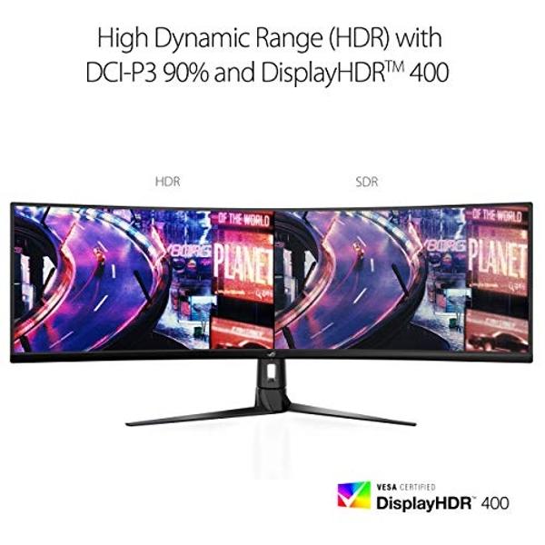 Asus ROG Strix XG49VQ 49” Curved Gaming FreeSync Monitor 144Hz Dual Full HD HDR Eye Care with DP HDMI Black