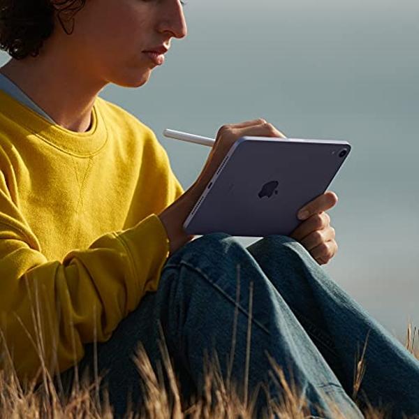 Apple iPad Mini (6th Generation): A15 Bionic, 8.3-inch Liquid Retina Display, 64GB, Wi-Fi 6, 12MP front/12MP Back Camera, Touch ID, All-Day Battery Life – Purple