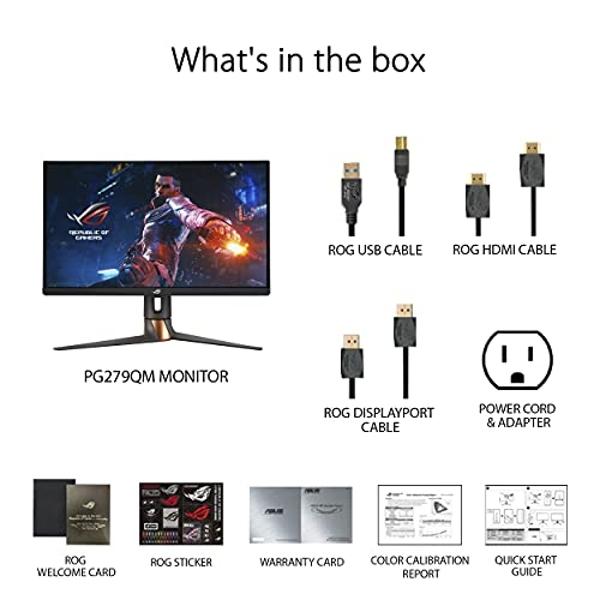 ASUS Republic of Gamers Swift PG279QM 27" 16:9 G-SYNC 240 Hz QHD HDR IPS Gaming Monitor .