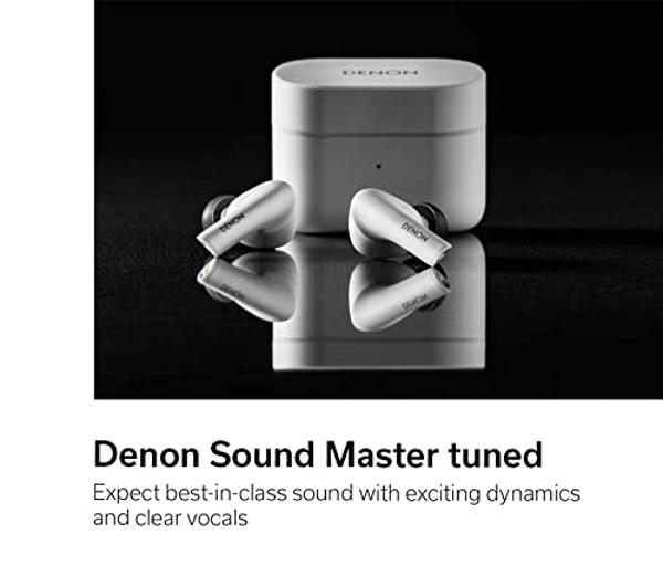 Denon AH-C630W True Wireless Earphones, in-Ear Bluetooth Earbuds with Mic, 18 Hours of Battery Life, IPX4 Rated Water Resistance, Includes (3) Silicone Ear Tips & Charging Cable, W