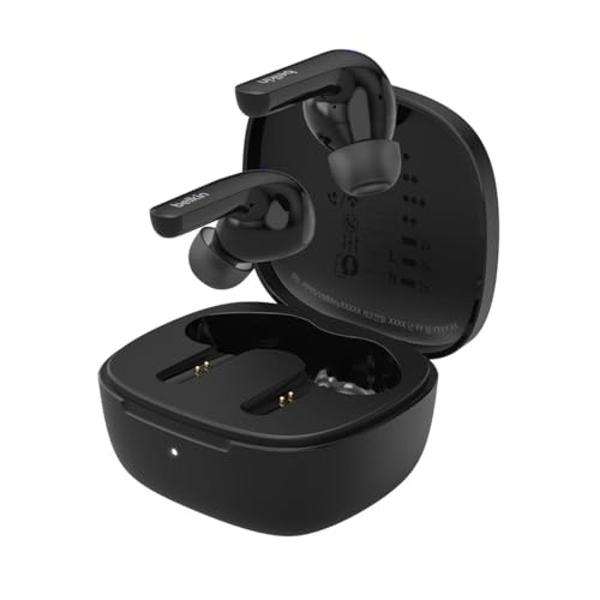 Belkin SoundForm™ Motion True Wireless Earbuds, Noise Cancelling Ear Buds with Wireless Charging Case & Dual Microphone - IPX5 Water Resistant Bluetooth Headphones for iPhone & Sam
