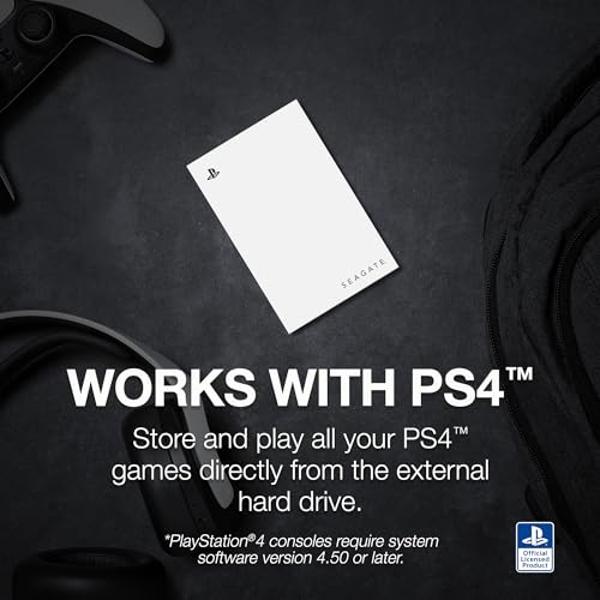Seagate Game Drive for PS5 2TB External HDD - USB 3.0, Officially Licensed, Blue LED (STLV2000101)