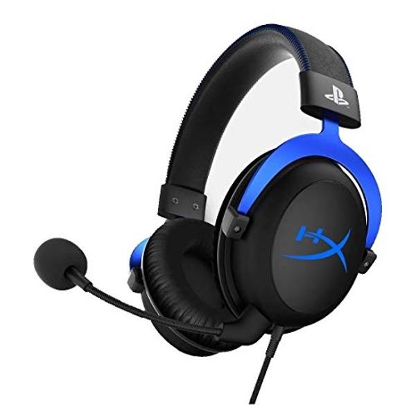 HyperX Cloud - Official PlayStation Licensed Gaming Headset for PS4 and PS5 with In-Line Audio Control, Detachable Noise Cancelling Microphone, Comfortable Memory Foam - Black