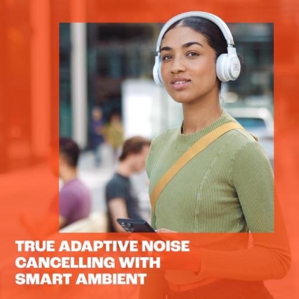 JBL Live 670NC - Wireless On-Ear Headphones with Adaptive Noise Cancelling with Smart Ambient, Up to 65H Battery Life with Speed Charge, Lightweight, Comfortable and Foldable Desig