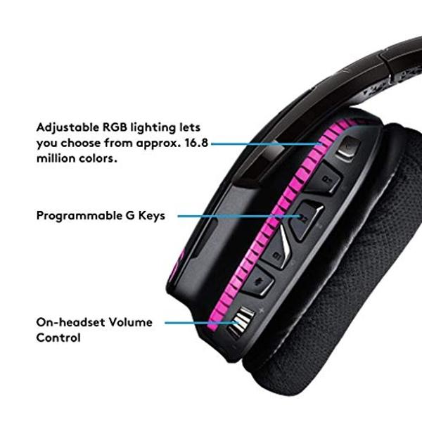 Logitech G933 Artemis Spectrum RGB 7.1 Surround Sound Gaming Headset (Renewed)
